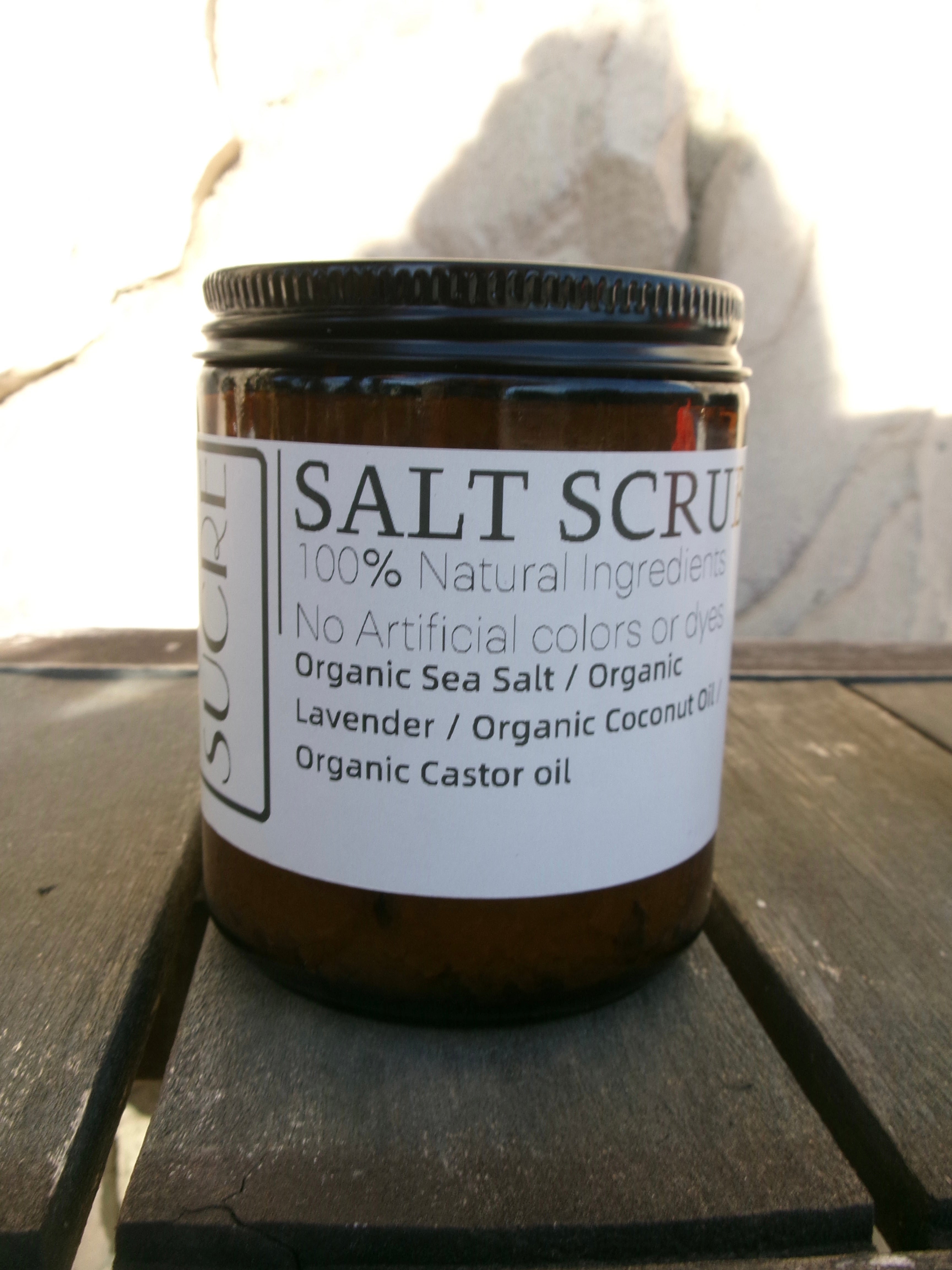 Organic Salt Scrub + Organic Lavender